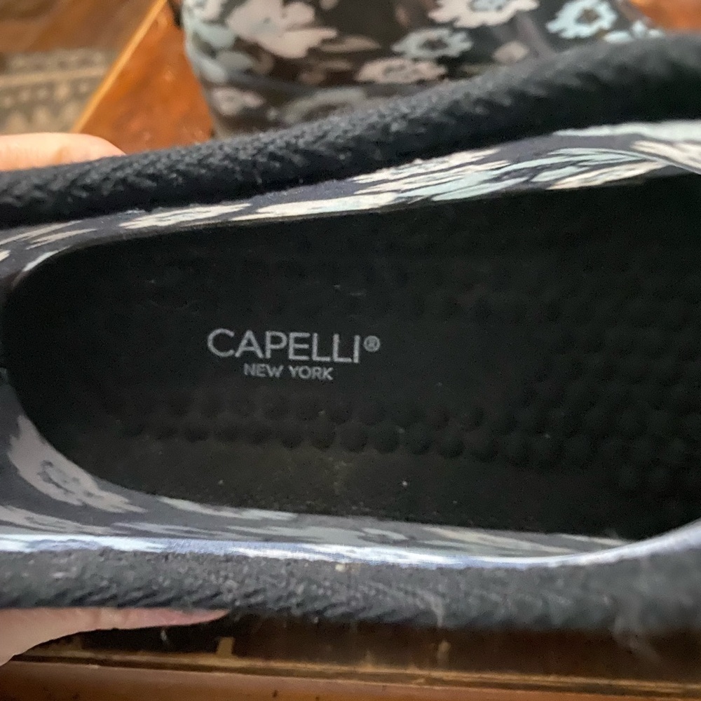 Capelli of New York Black, White, Light Blue Floral Rain Boots - Picture 5 of 5